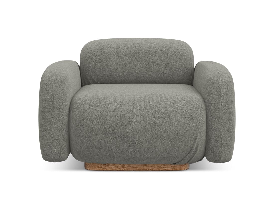 Makamii Fotoliu Fix tapitat cu stofa, Ailani C18 Gri / Natural, l110xA95xH73 cm