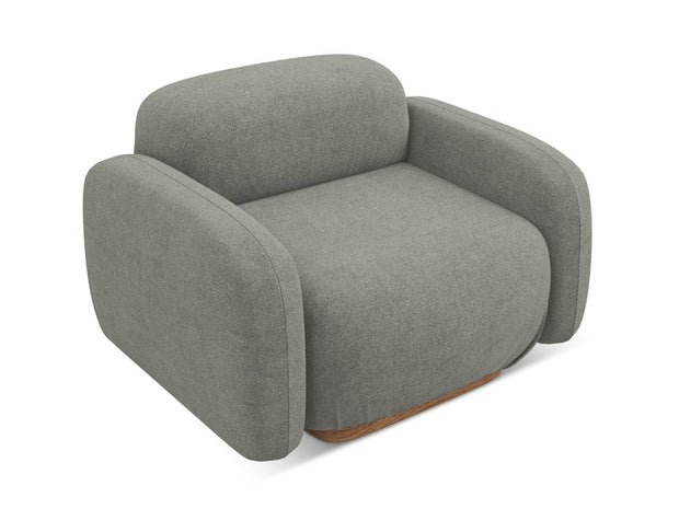 Makamii Fotoliu Fix tapitat cu stofa, Ailani C18 Gri / Natural, l110xA95xH73 cm