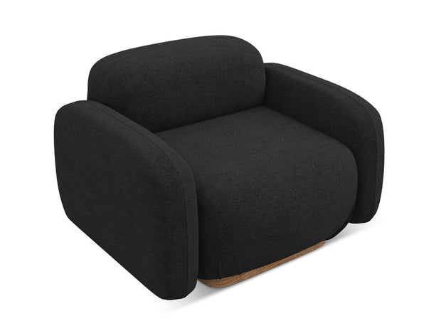 Makamii Fotoliu Fix tapitat cu stofa, Ailani C21 Antracit / Natural, l110xA95xH73 cm