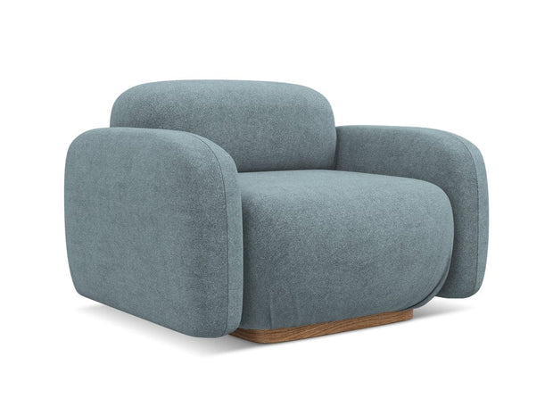 Makamii Fotoliu Fix tapitat cu stofa, Ailani C23 Albastru Denim / Natural, l110xA95xH73 cm