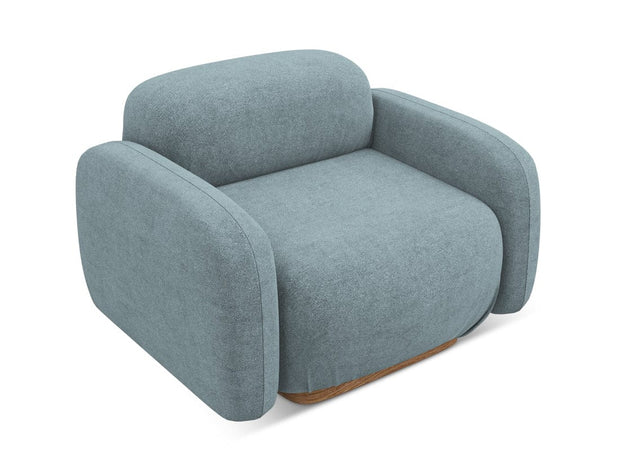 Makamii Fotoliu Fix tapitat cu stofa, Ailani C23 Albastru Denim / Natural, l110xA95xH73 cm