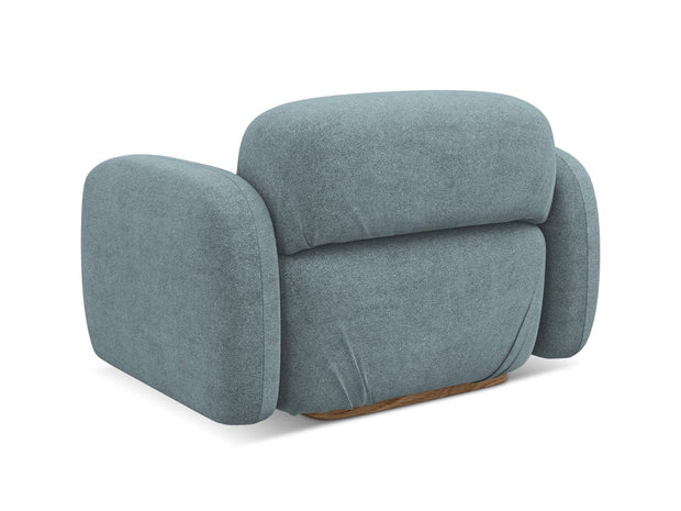 Makamii Fotoliu Fix tapitat cu stofa, Ailani C23 Albastru Denim / Natural, l110xA95xH73 cm