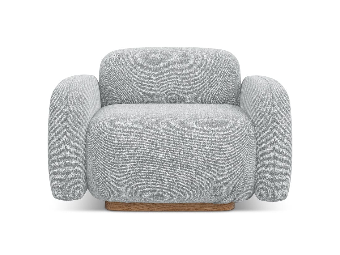 Makamii Fotoliu Fix tapitat cu stofa, Ailani C3 Argintiu / Natural, l110xA95xH73 cm