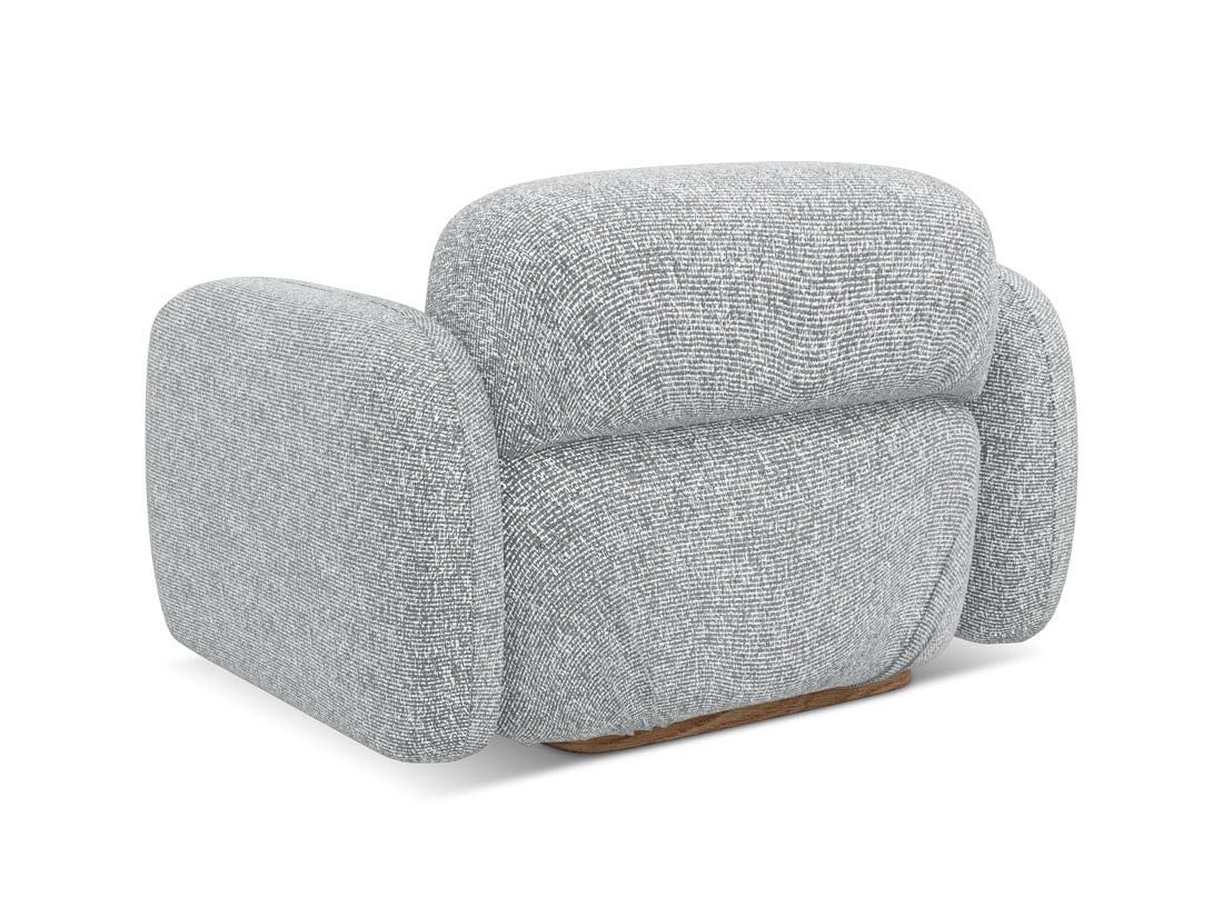 Makamii Fotoliu Fix tapitat cu stofa, Ailani C3 Argintiu / Natural, l110xA95xH73 cm