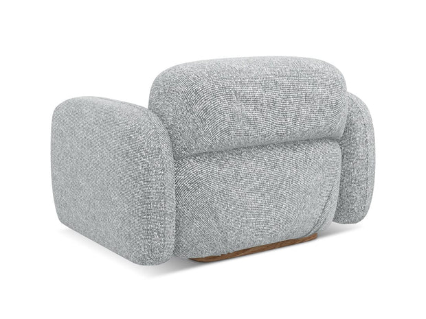 Makamii Fotoliu Fix tapitat cu stofa, Ailani C3 Argintiu / Natural, l110xA95xH73 cm