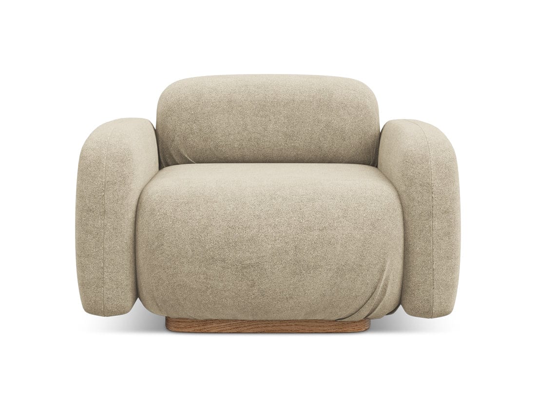 Makamii Fotoliu Fix tapitat cu stofa, Ailani C3 Bej / Natural, l110xA95xH73 cm