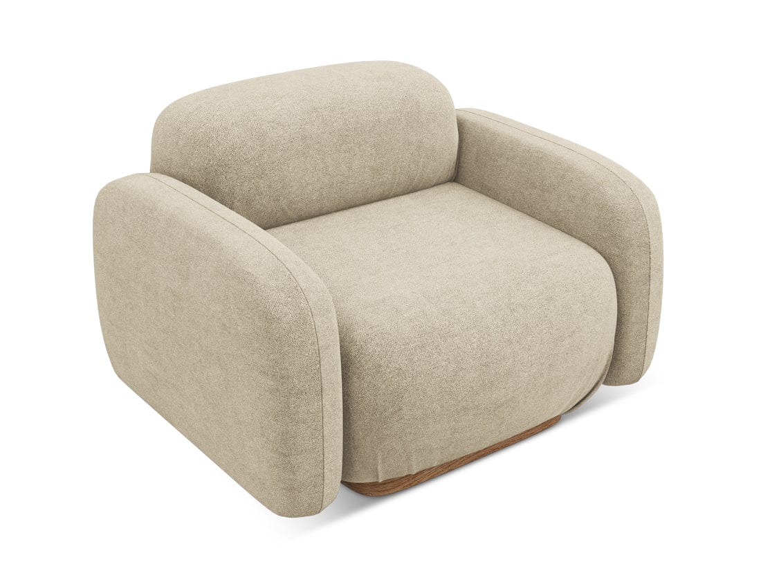 Makamii Fotoliu Fix tapitat cu stofa, Ailani C3 Bej / Natural, l110xA95xH73 cm