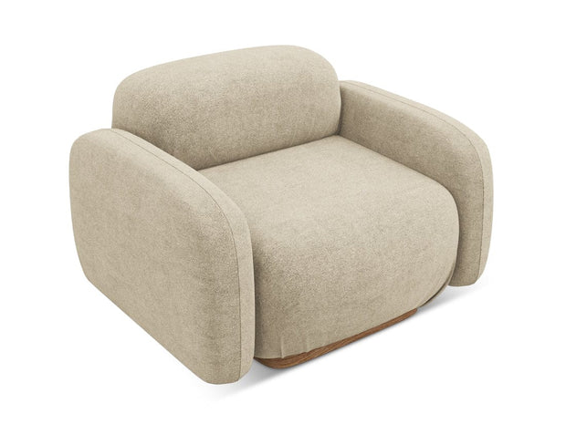 Makamii Fotoliu Fix tapitat cu stofa, Ailani C3 Bej / Natural, l110xA95xH73 cm