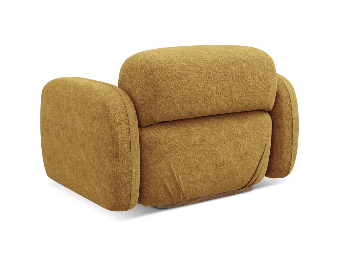 Makamii Fotoliu Fix tapitat cu stofa, Ailani C3 Mustariu / Natural, l110xA95xH73 cm