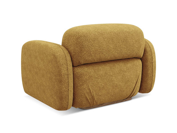 Makamii Fotoliu Fix tapitat cu stofa, Ailani C3 Mustariu / Natural, l110xA95xH73 cm