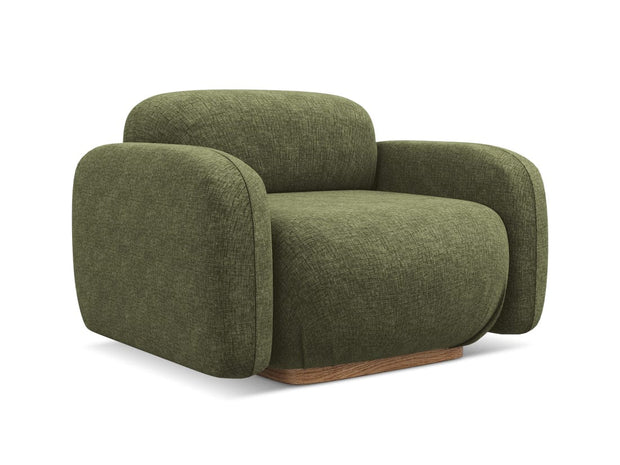 Makamii Fotoliu Fix tapitat cu stofa, Ailani C4 Verde Olive / Natural, l110xA95xH73 cm