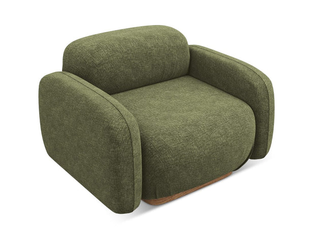 Makamii Fotoliu Fix tapitat cu stofa, Ailani C4 Verde Olive / Natural, l110xA95xH73 cm