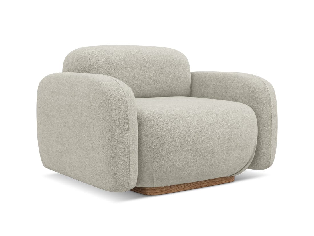 Makamii Fotoliu Fix tapitat cu stofa, Ailani C5 Bej Deschis / Natural, l110xA95xH73 cm