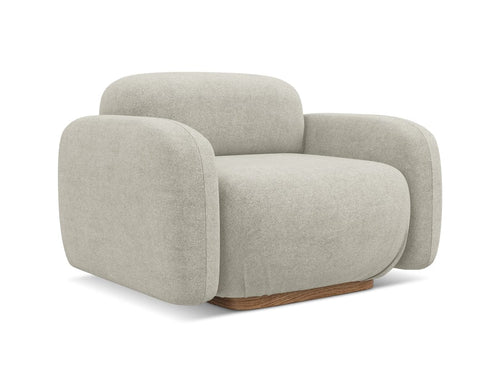 Makamii Fotoliu Fix tapitat cu stofa, Ailani C5 Bej Deschis / Natural, l110xA95xH73 cm