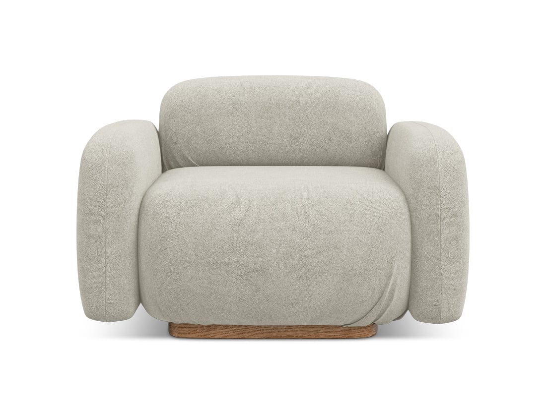 Makamii Fotoliu Fix tapitat cu stofa, Ailani C5 Bej Deschis / Natural, l110xA95xH73 cm