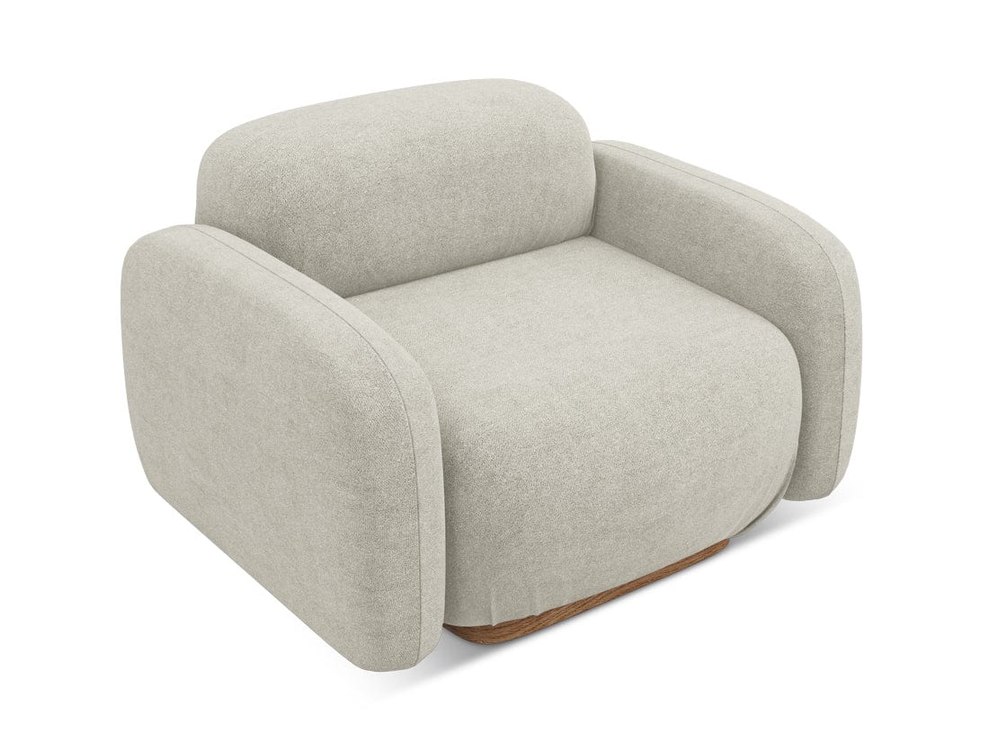 Makamii Fotoliu Fix tapitat cu stofa, Ailani C5 Bej Deschis / Natural, l110xA95xH73 cm