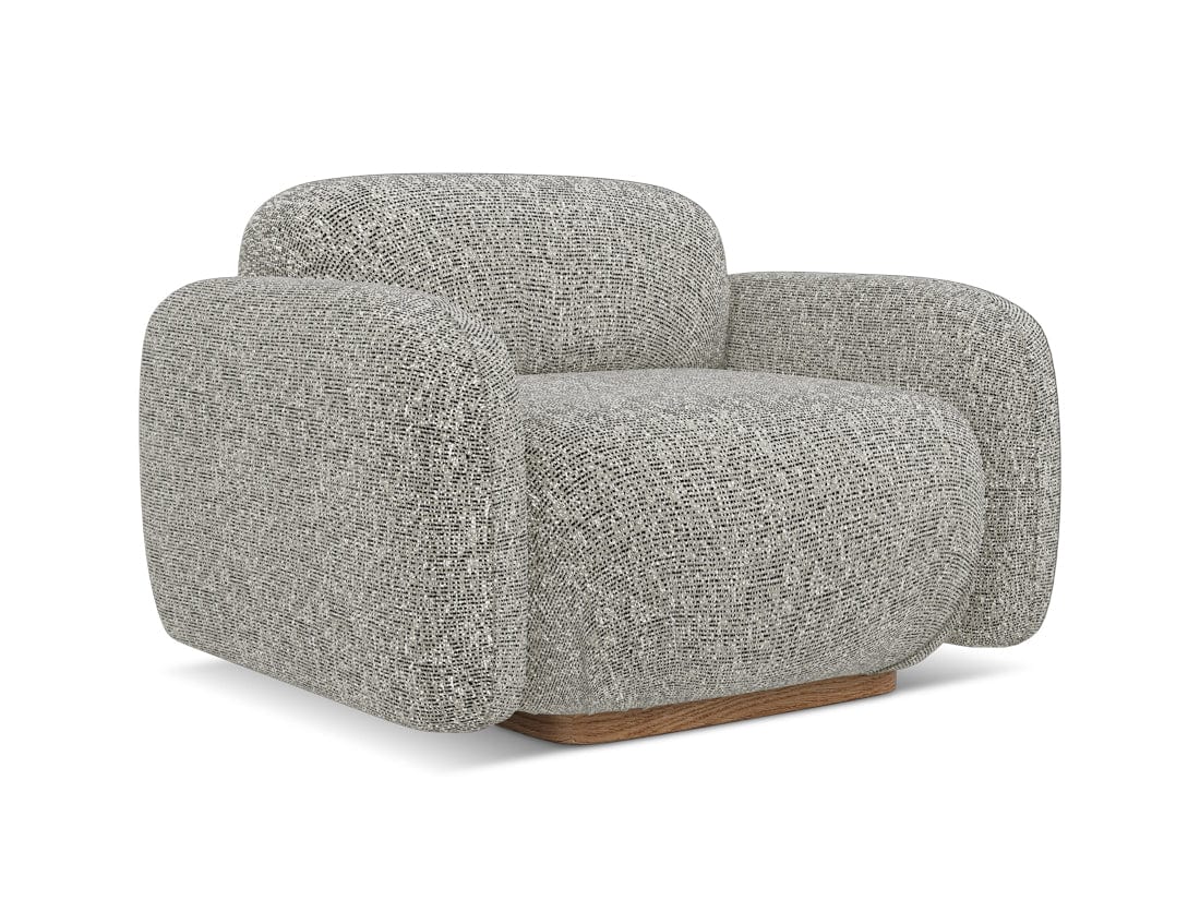 Makamii Fotoliu Fix tapitat cu stofa, Ailani C5 Bej Inchis / Natural, l110xA95xH73 cm