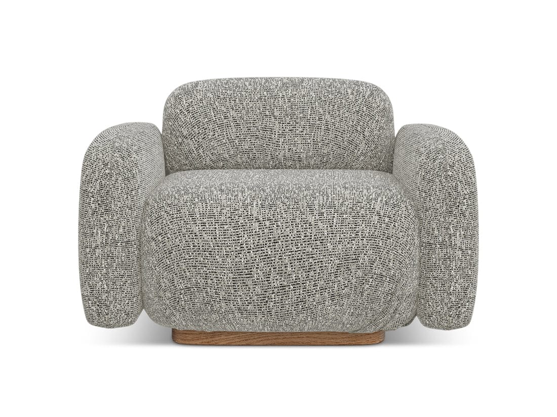 Makamii Fotoliu Fix tapitat cu stofa, Ailani C5 Bej Inchis / Natural, l110xA95xH73 cm