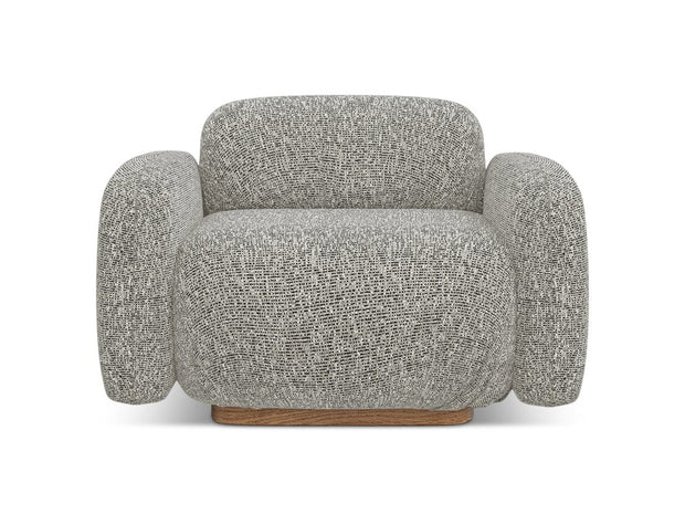 Makamii Fotoliu Fix tapitat cu stofa, Ailani C5 Bej Inchis / Natural, l110xA95xH73 cm