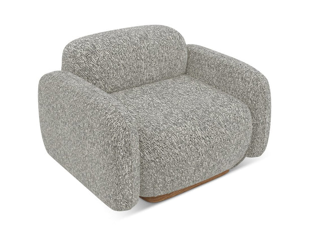 Makamii Fotoliu Fix tapitat cu stofa, Ailani C5 Bej Inchis / Natural, l110xA95xH73 cm