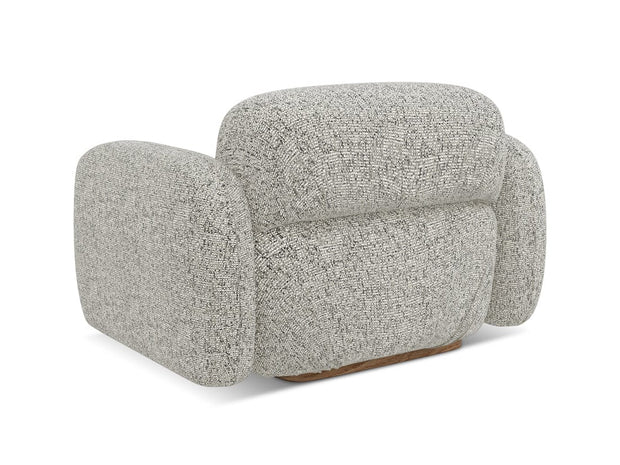 Makamii Fotoliu Fix tapitat cu stofa, Ailani C5 Bej Inchis / Natural, l110xA95xH73 cm