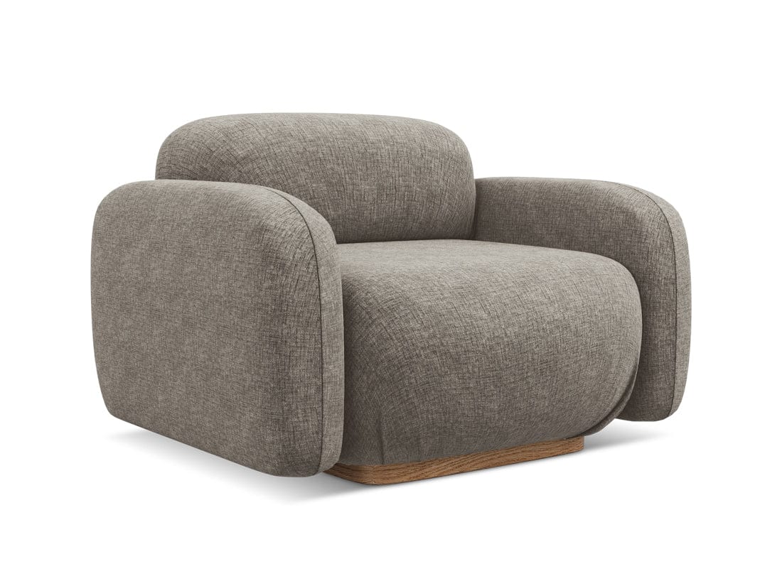 Makamii Fotoliu Fix tapitat cu stofa, Ailani C5 Cappuccino / Natural, l110xA95xH73 cm