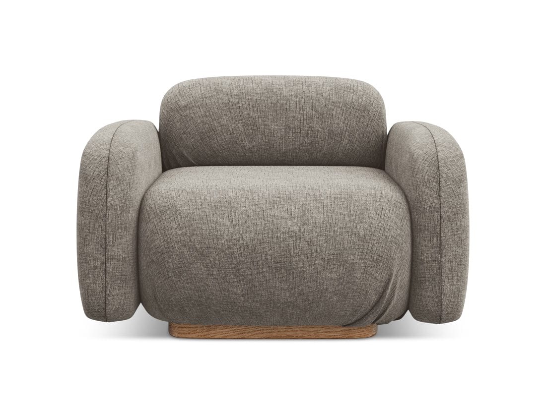 Makamii Fotoliu Fix tapitat cu stofa, Ailani C5 Cappuccino / Natural, l110xA95xH73 cm