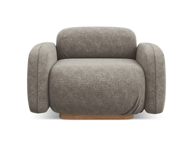 Makamii Fotoliu Fix tapitat cu stofa, Ailani C5 Cappuccino / Natural, l110xA95xH73 cm