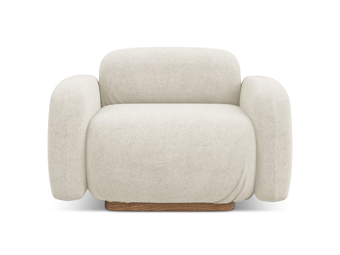 Makamii Fotoliu Fix tapitat cu stofa, Ailani C8 Crem Deschis / Natural, l110xA95xH73 cm