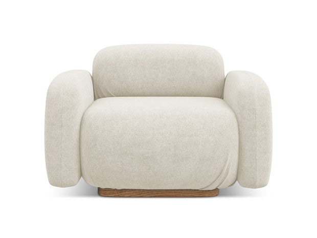 Makamii Fotoliu Fix tapitat cu stofa, Ailani C8 Crem Deschis / Natural, l110xA95xH73 cm