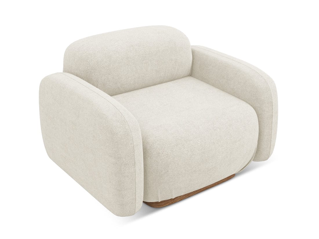 Makamii Fotoliu Fix tapitat cu stofa, Ailani C8 Crem Deschis / Natural, l110xA95xH73 cm