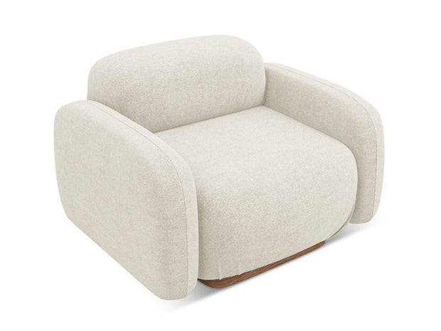 Makamii Fotoliu Fix tapitat cu stofa, Ailani C8 Crem Deschis / Natural, l110xA95xH73 cm