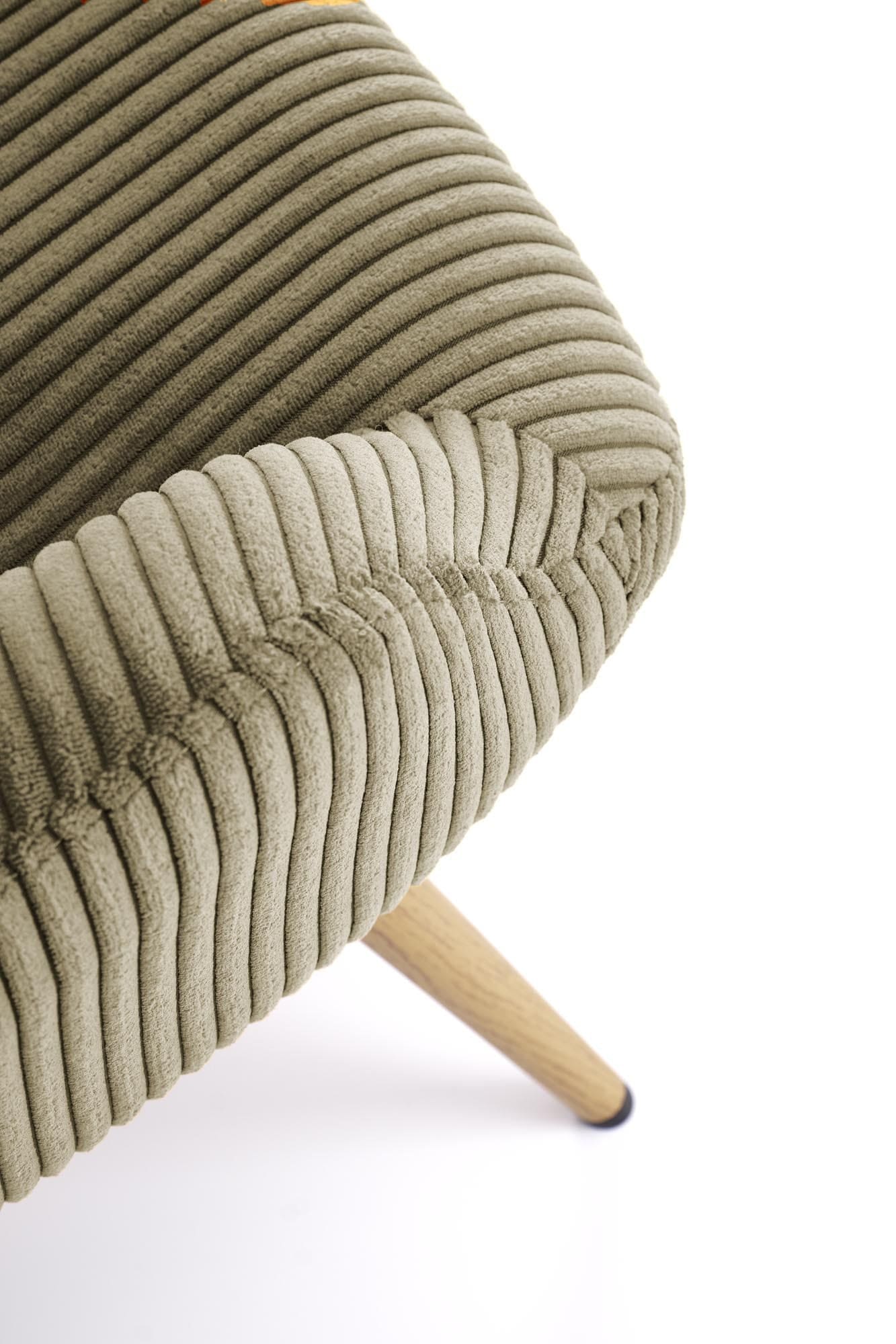 Fotoliu fix tapitat cu stofa, Amaro Verde / Natural, l70xA80xH97 cm (7)