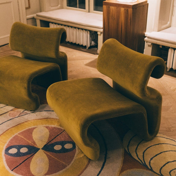 Asir Fotoliu fix tapitat cu stofa, Ambre Verde Olive, l55xA75xH75 cm