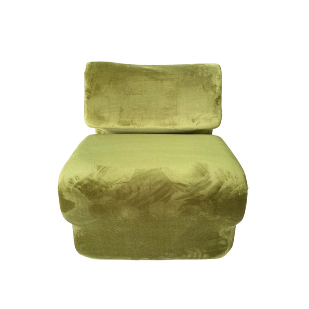 Asir Fotoliu fix tapitat cu stofa, Ambre Verde Olive, l55xA75xH75 cm