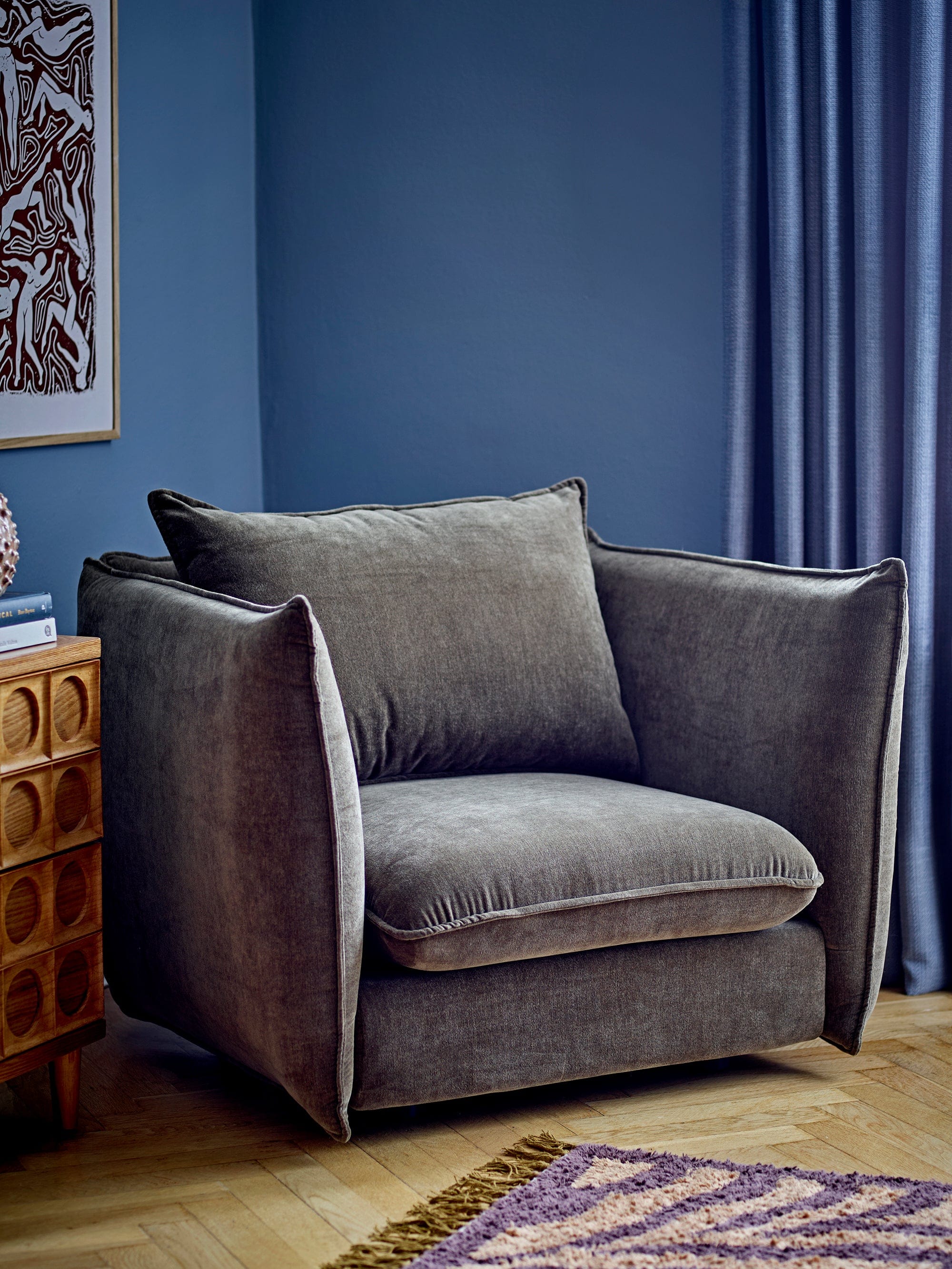 Fotoliu Fix tapitat cu stofa, Austin Verde, l97xA89xH67 cm (5)