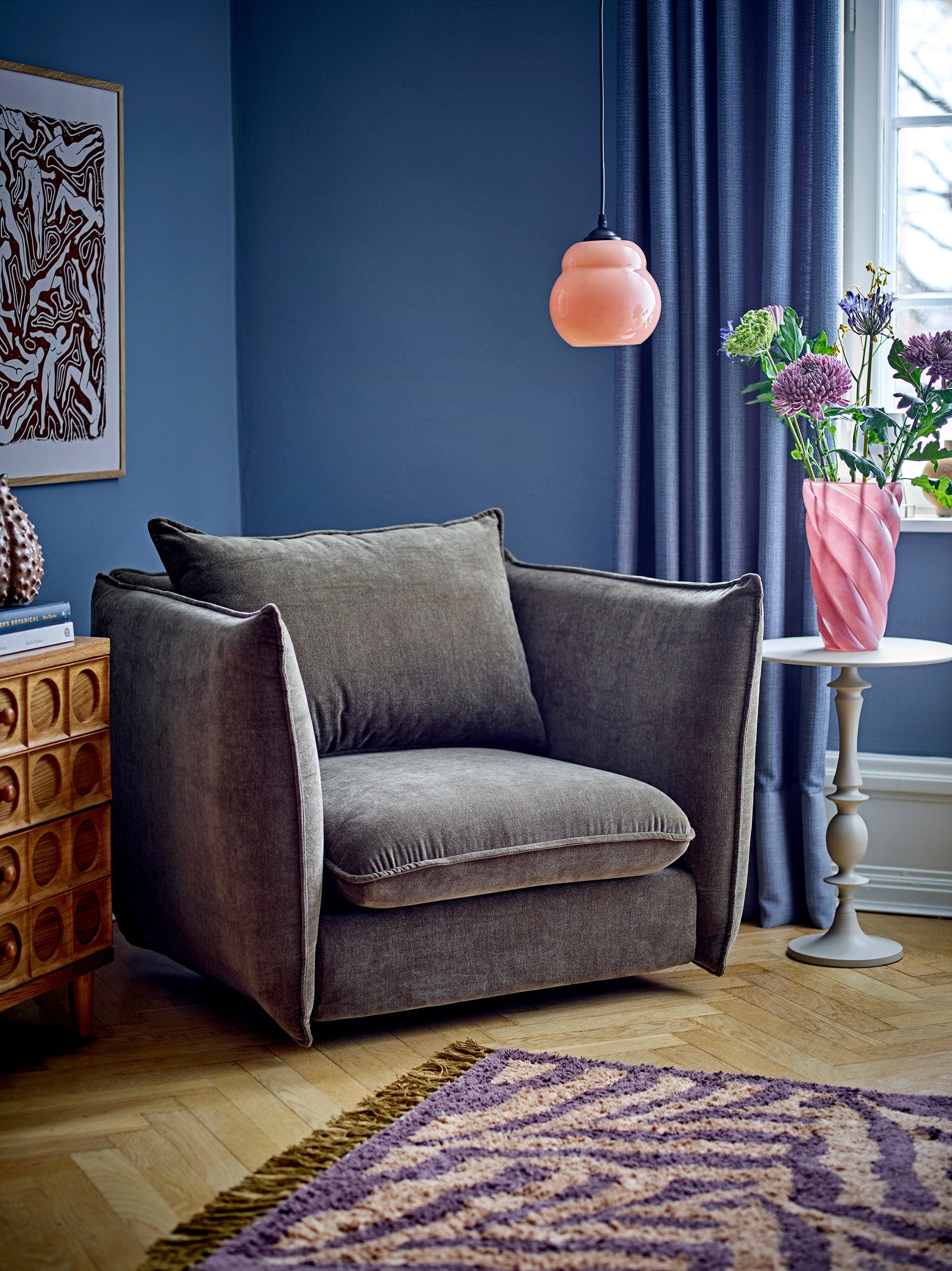 Fotoliu Fix tapitat cu stofa, Austin Verde, l97xA89xH67 cm (7)