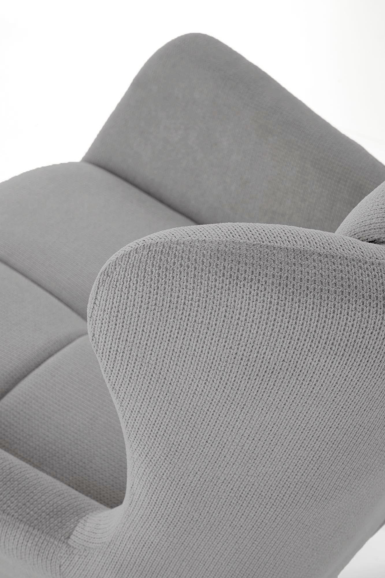 Fotoliu fix tapitat cu stofa, Byron Gri / Negru, l75xA85xH92 cm (6)