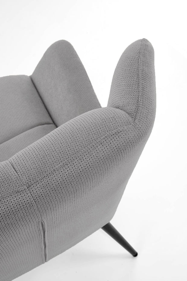 Fotoliu fix tapitat cu stofa, Byron Gri / Negru, l75xA85xH92 cm (7)