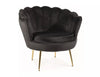 Fotoliu Fix tapitat cu stofa, Camellia 1 Velvet Negru / Auriu, l81xA76xH77 cm