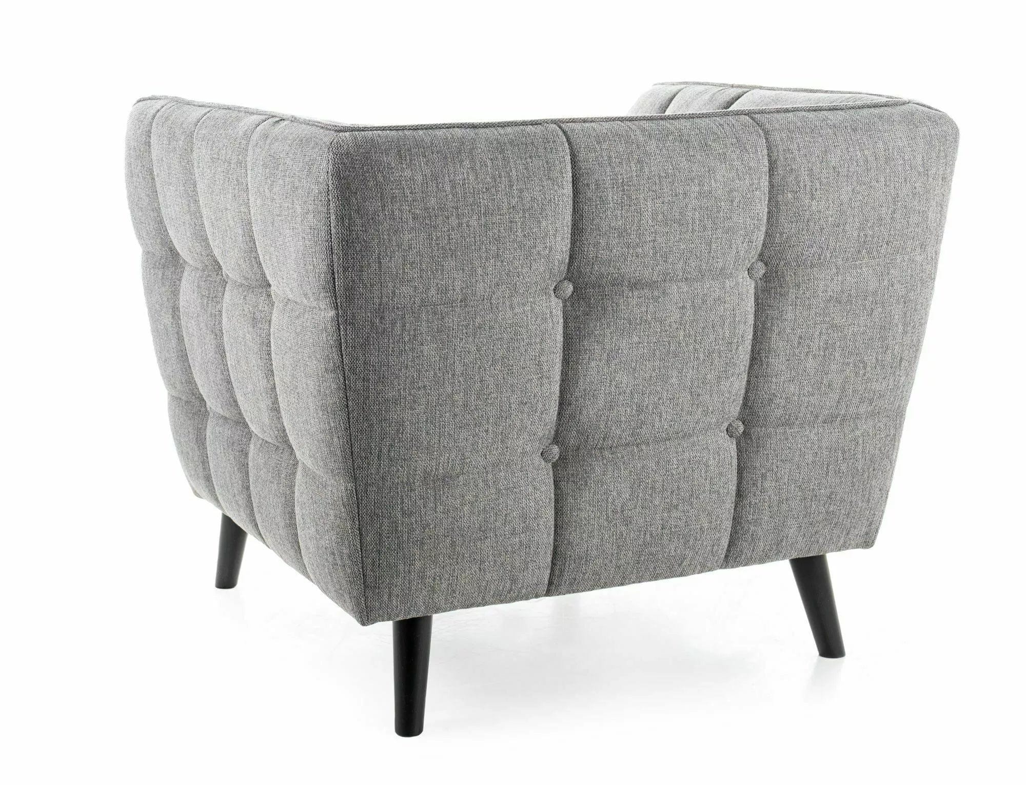 Fotoliu Fix tapitat cu stofa, Castello 1 Brego Gri / Wenge, l92xA85xH78 cm (1)