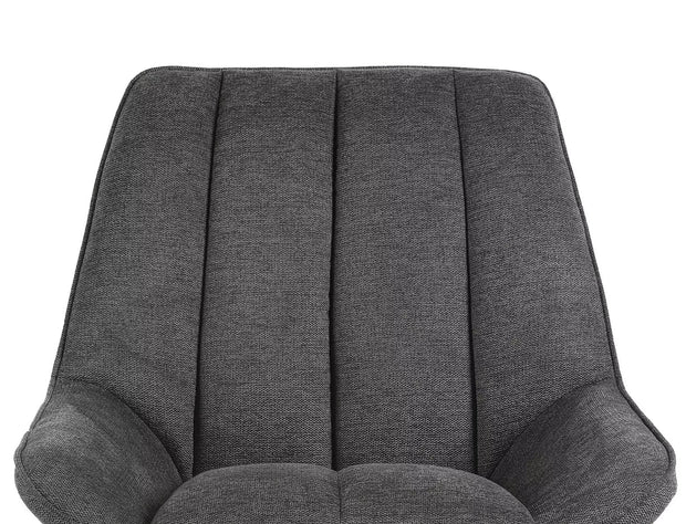 Fotoliu Fix tapitat cu stofa, Cella Brego Gri Inchis / Negru, l73xA77xH86 cm (2)