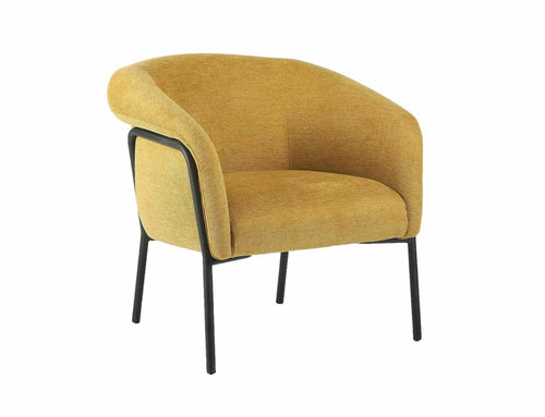 Fotoliu Fix tapitat cu stofa, Clover Brego Galben / Negru, l69xA68xH71 cm