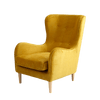 Fotoliu Fix tapitat cu stofa, Cozyboy Galben, l80xA85xH102 cm