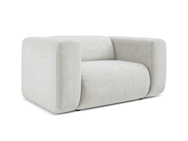 Makamii Fotoliu Fix tapitat cu stofa, Ekahi C1 Bej / Negru, l137xA89xH70 cm