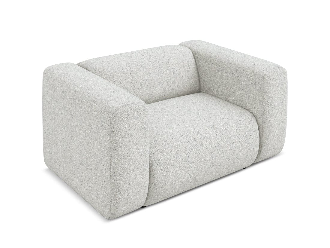 Makamii Fotoliu Fix tapitat cu stofa, Ekahi C1 Bej / Negru, l137xA89xH70 cm