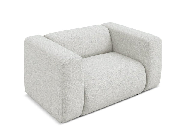 Makamii Fotoliu Fix tapitat cu stofa, Ekahi C1 Bej / Negru, l137xA89xH70 cm