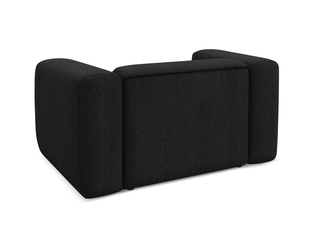 Makamii Fotoliu Fix tapitat cu stofa, Ekahi C1 Negru, l137xA89xH70 cm