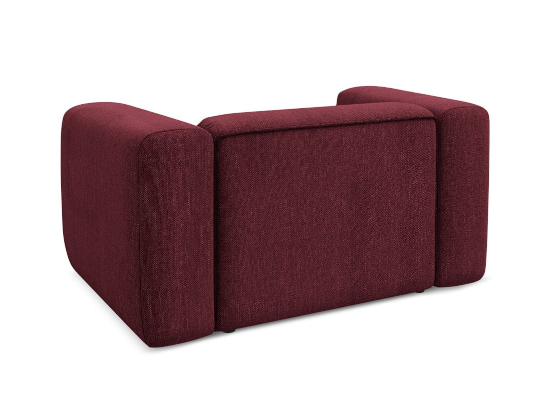 Makamii Fotoliu Fix tapitat cu stofa, Ekahi C10 Bordeaux / Negru, l137xA89xH70 cm