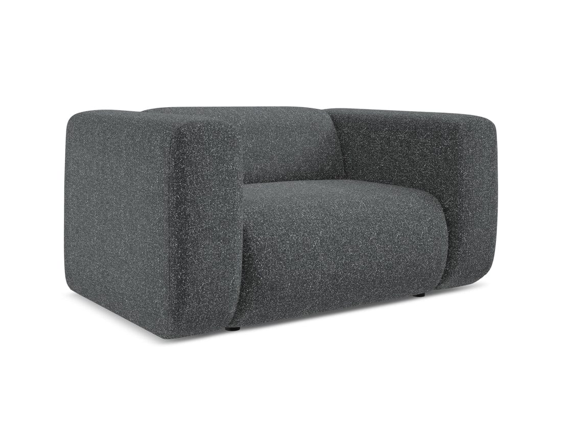 Makamii Fotoliu Fix tapitat cu stofa, Ekahi C14 Grafit / Negru, l137xA89xH70 cm